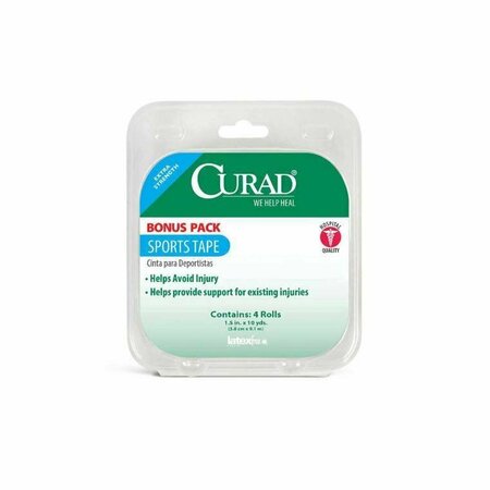 CURAD Sports Tape, 1.5 in. x 10 Yards, 24PK CUR26301